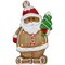 Northlight Lighted Gingerbread Santa with Frosted Tree Christmas Figure - 16"